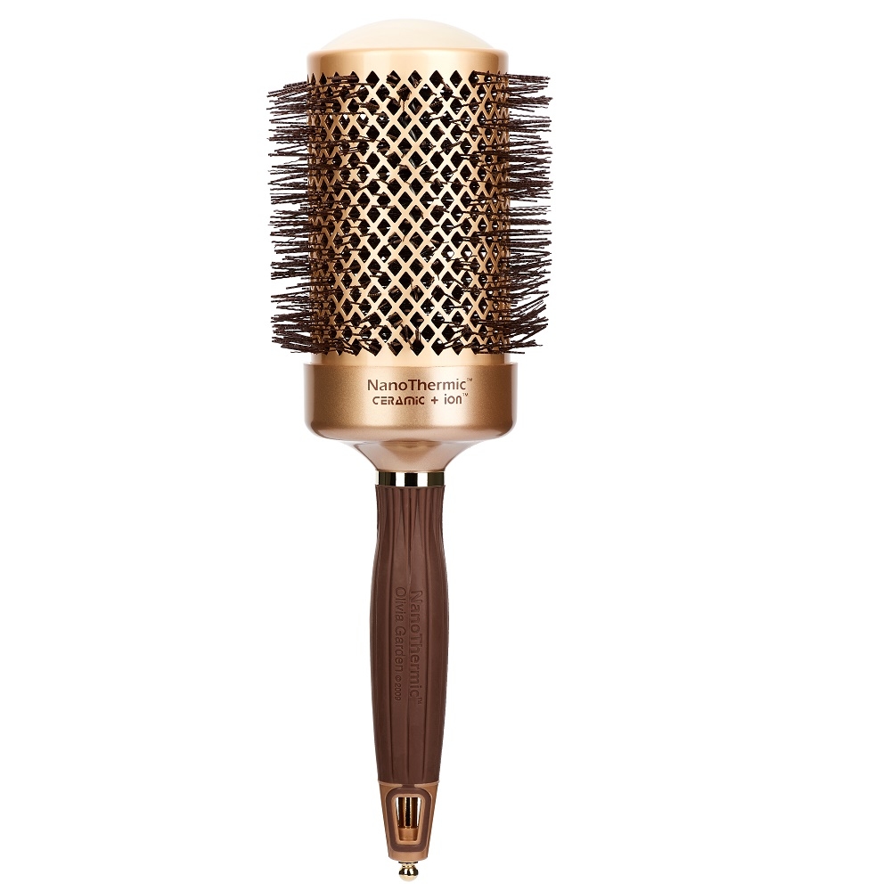 Olivia Garden Expert Blowout Shine Wavy Bristles Gold&Brown 65