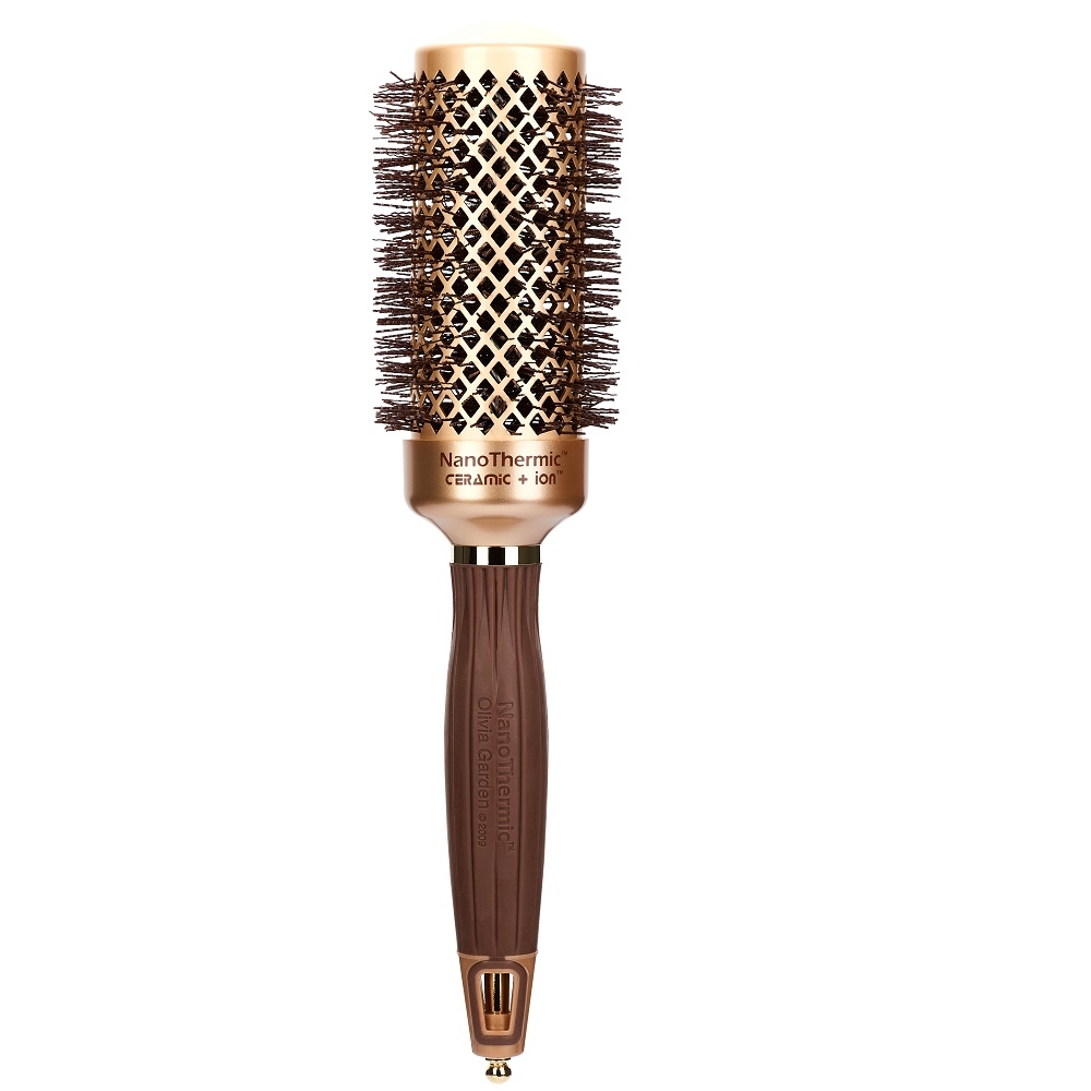 Olivia Garden Expert Blowout Shine Wavy Bristles Gold&Brown 45